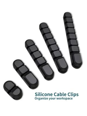 Office Desk Cable Management Clips Cord Management Organizer Wire Holder Silicone Cable Organizer Holder